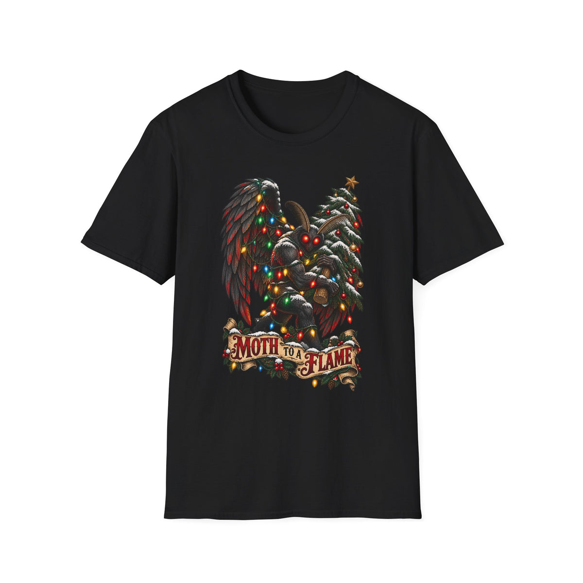 Moth to a Flame | Mothman | Christmas T Shirt