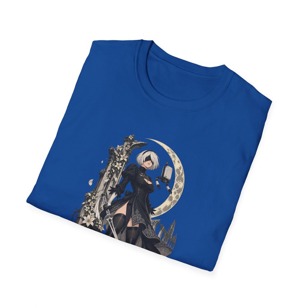 2B | Nie: Automata | Anime Gothic Warrior Moonlight Pin Up T-Shirt