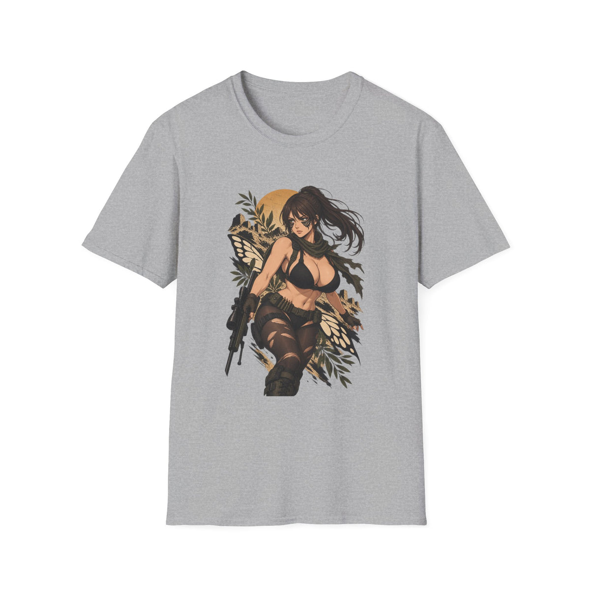 Quiet | Sexy Metal Gear Pin Up Girl | Anime Style Sniper Girl T-Shirt