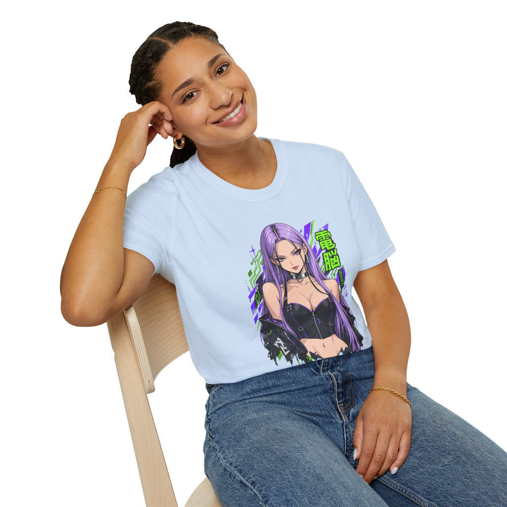 Violet | Anime Cyber Sexy Pin Up Girl T-Shirt