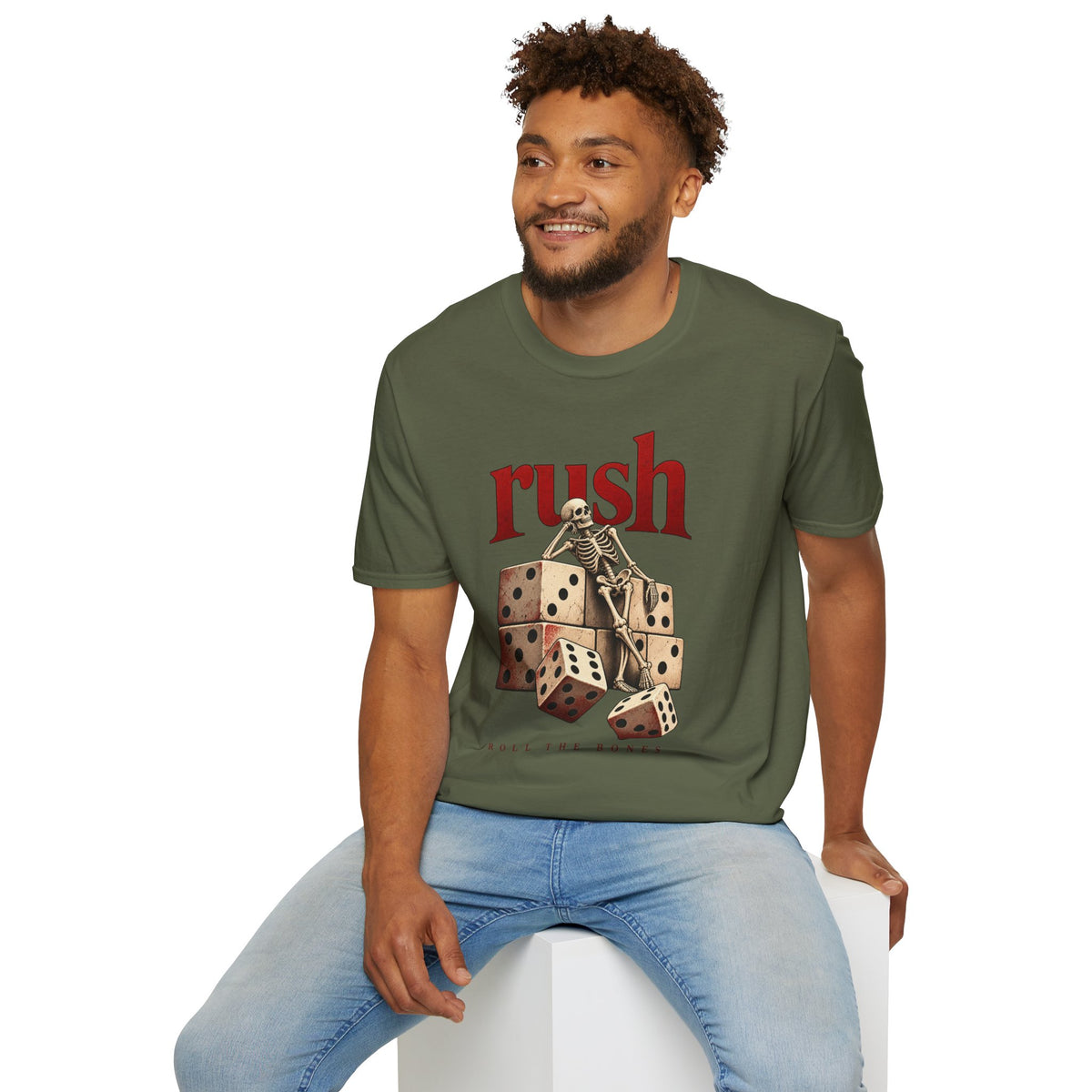 Rush | Roll the Bones | Dice Skeleton Prog Band T-Shirt