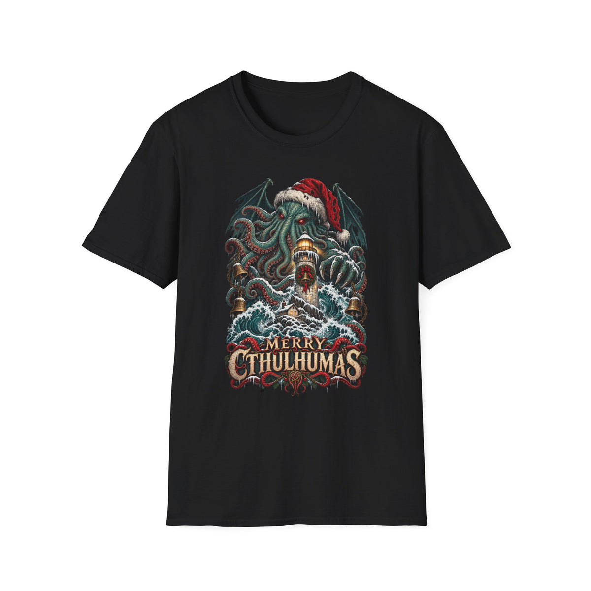 Merry Cthulhumas | Cthulhu Christmas T-Shirt