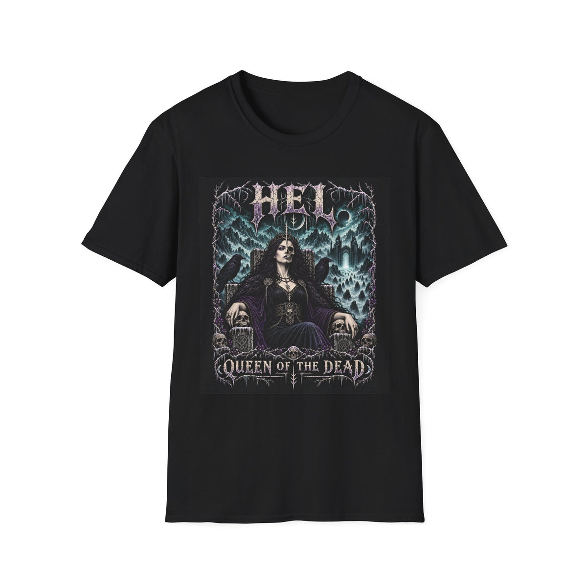 Hel Queen of the Dead T-Shirt — Gothic Metal Band Art Tee
