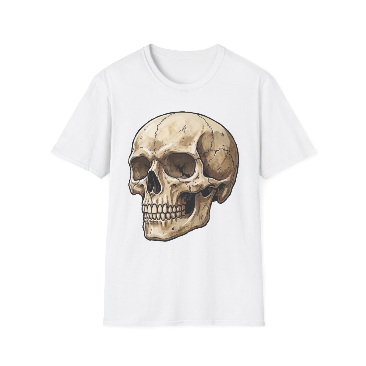 Skull Illustration T-Shirt — Vintage Anatomical Skull Tee