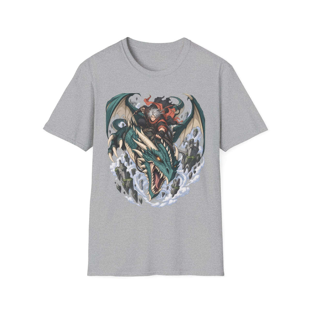 Dragon Rider | Japanese Anime Style Fantasy Sea Serpent T-Shirt