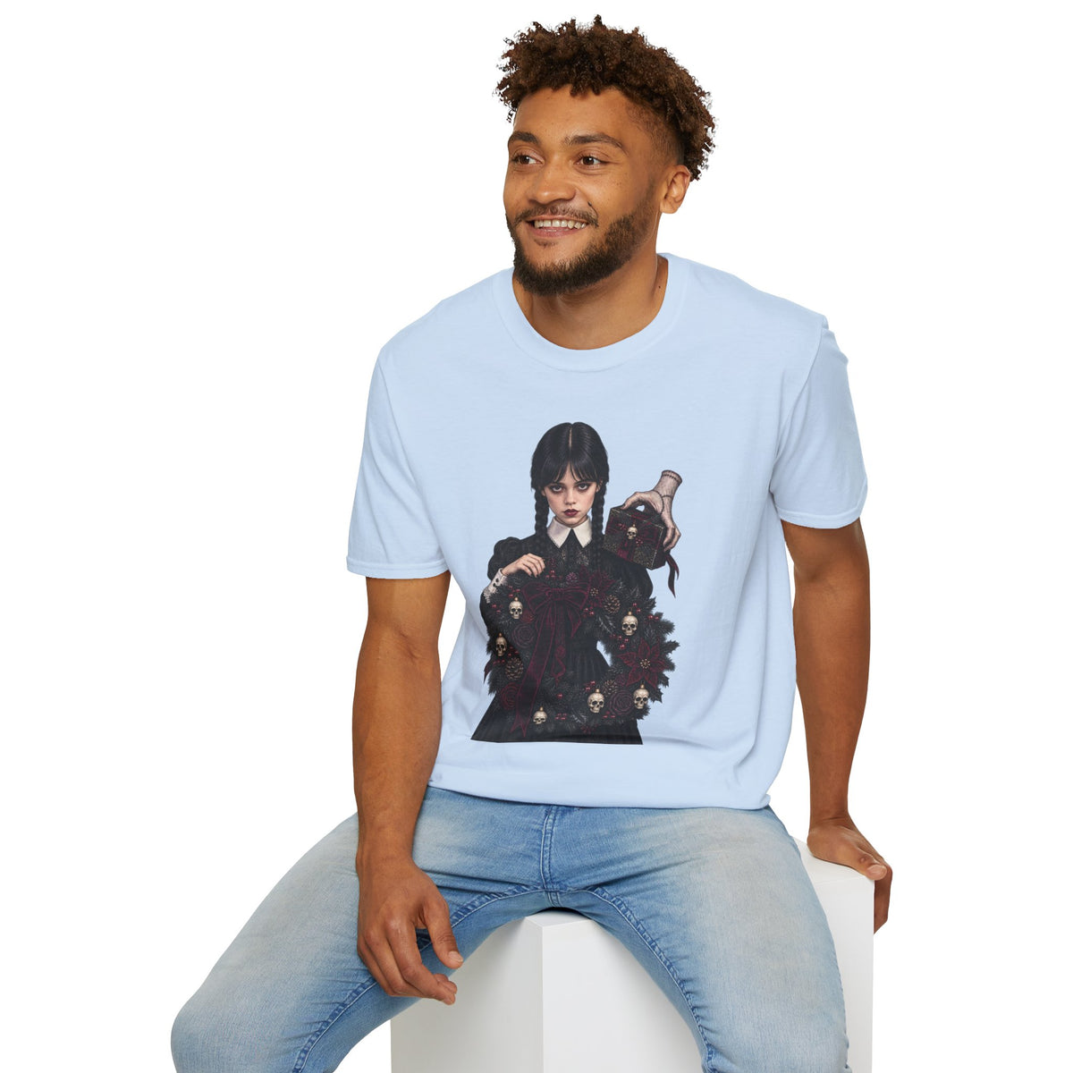 Wednesday Addams | Gothic Chrismtas Portrait T-Shirt