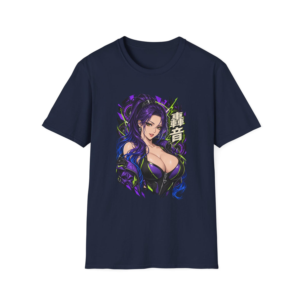 Thunder | Sexy Anime Villainess Pin Up Girl | Waifu Portrait T-Shirt