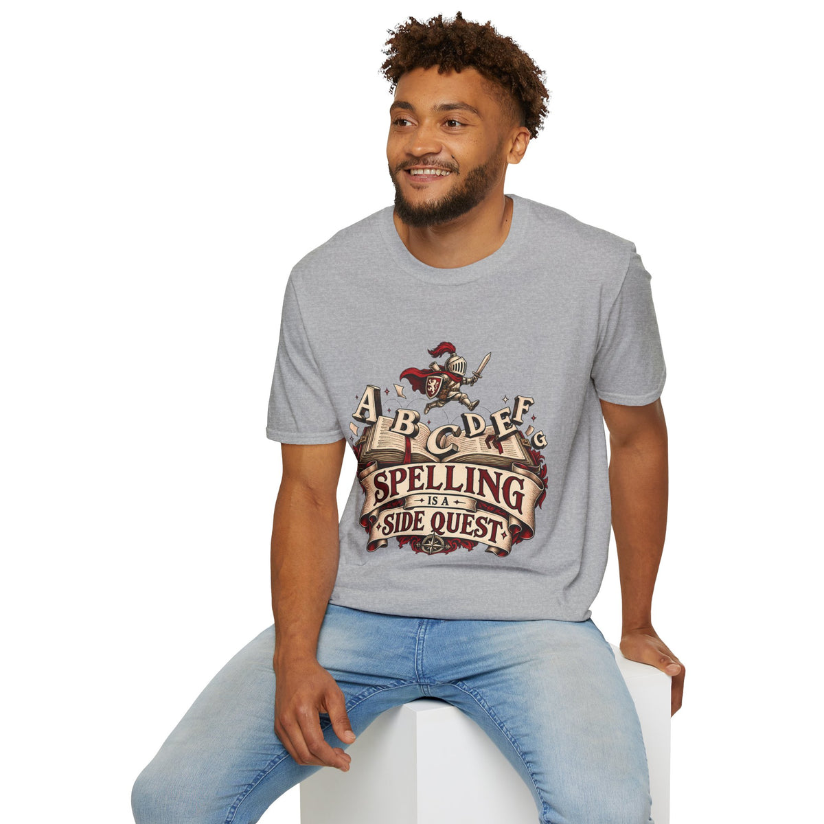 Spelling Is a Side Quest | Funny Spelling & Knight T Shirt