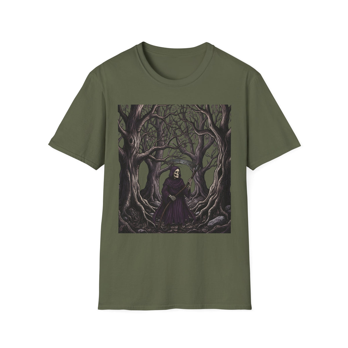 Roam the Woods - T-Shirt, Gothic / Dark Fantasy Grim Reaper Design