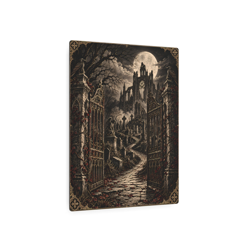 Metal Art Sign | Gothic Graveyard | Occult Wall Art