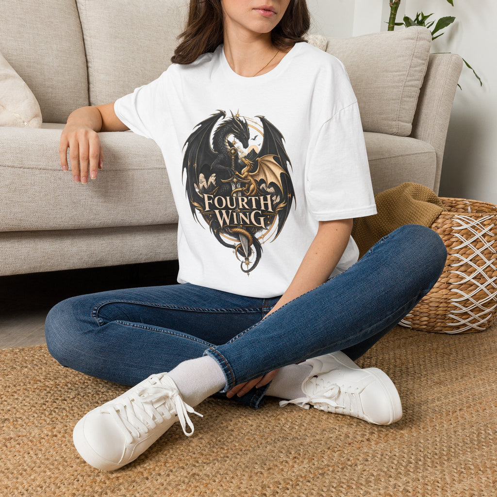 Fourth Wing | Book Inspired Dragon Logo | Fantasy Book T-Shirt