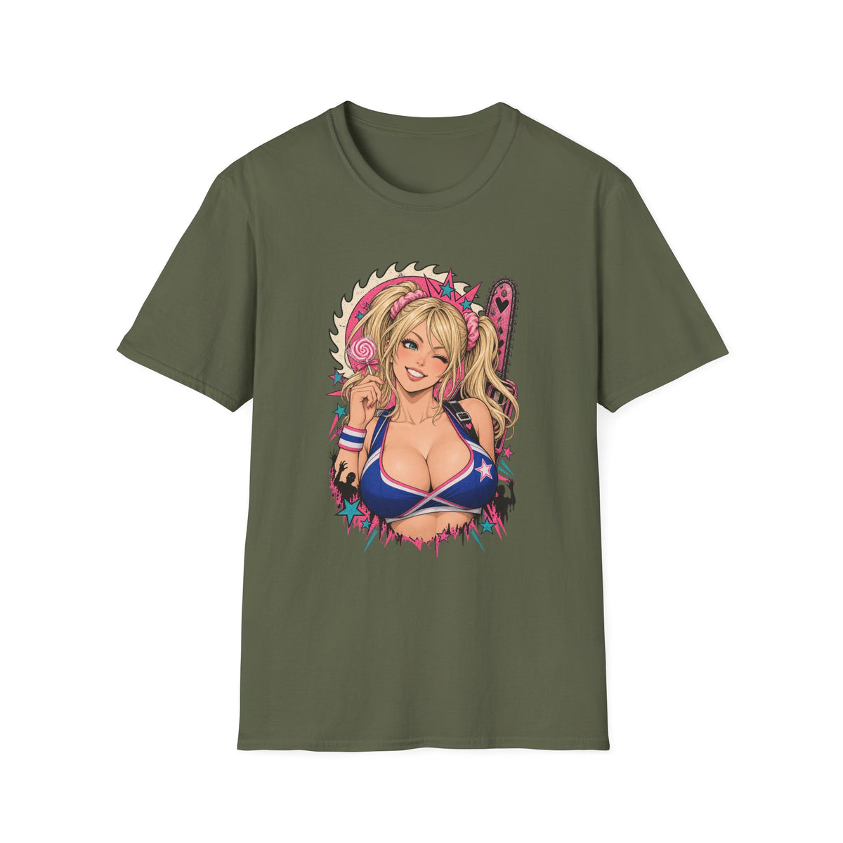Juliet Starling | Lollipop Chainsaw Game | Sexy Pinup Chainsaw Girl T-Shirt