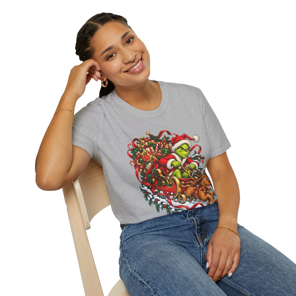 Grinch & Max Sleigh Ride | Funny Christmas T Shirt