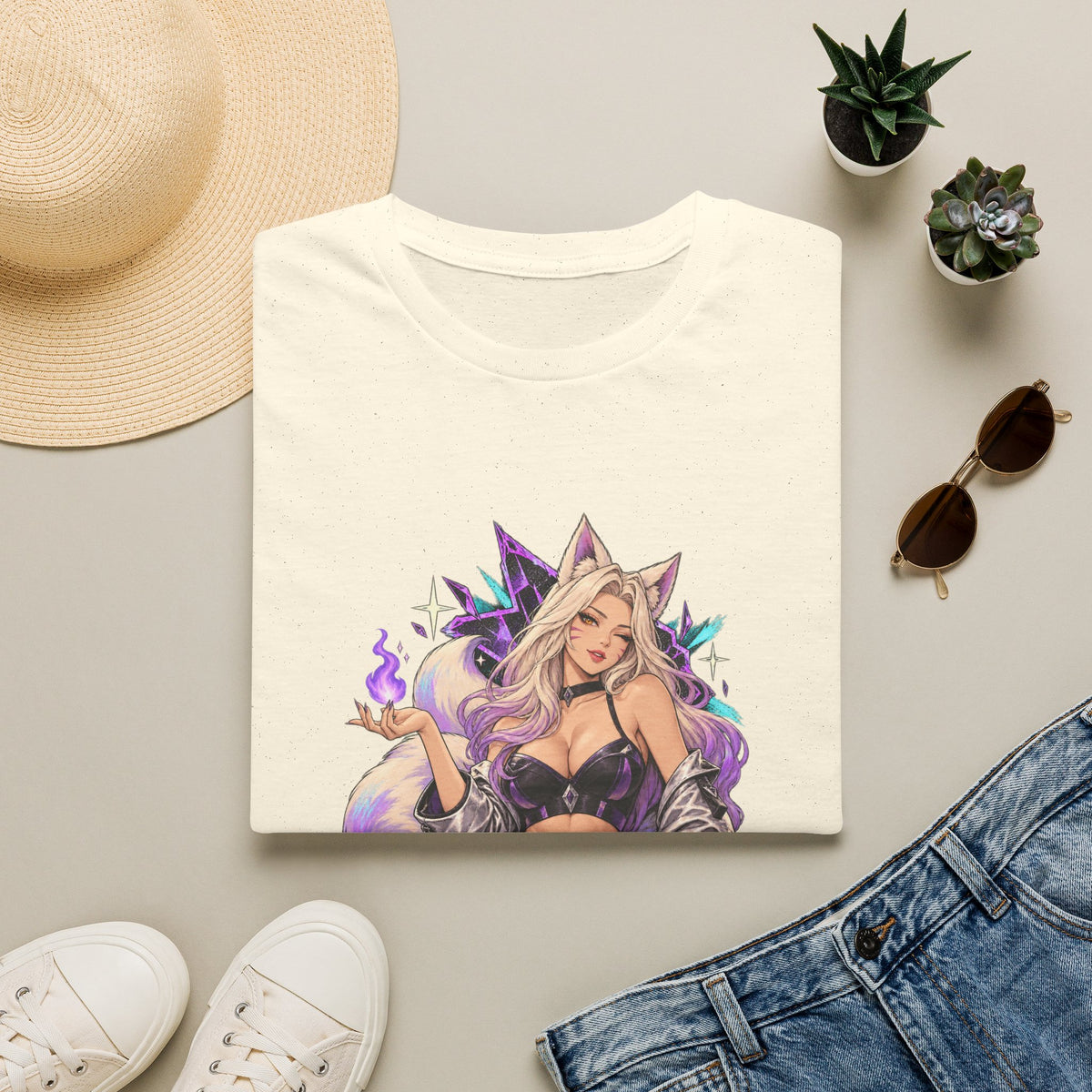 Ahri | League of Legends | Anime Fox Pin Up Girl T-Shirt