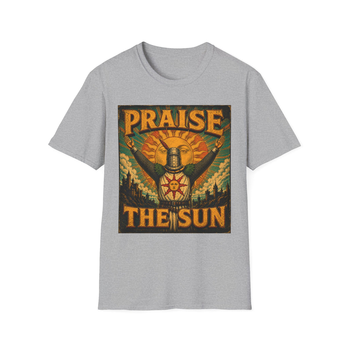 Praise the Sun T-Shirt — Dark Souls-Inspired Gaming Tee