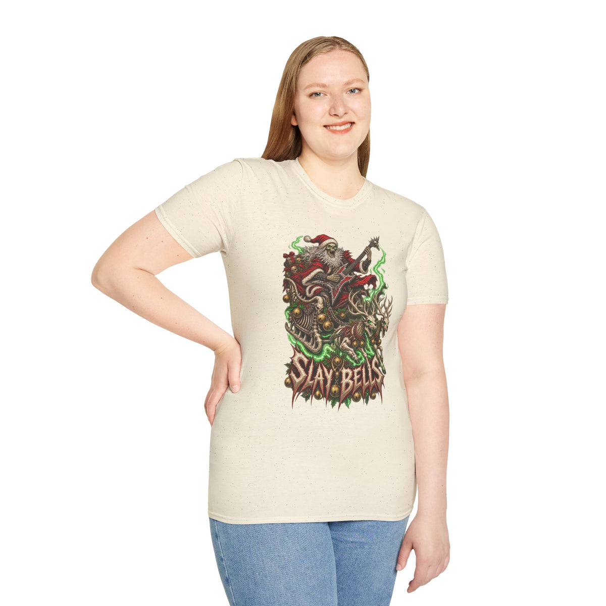 Slay Bells | Santa Clauses Horror Christmas T-Shirt