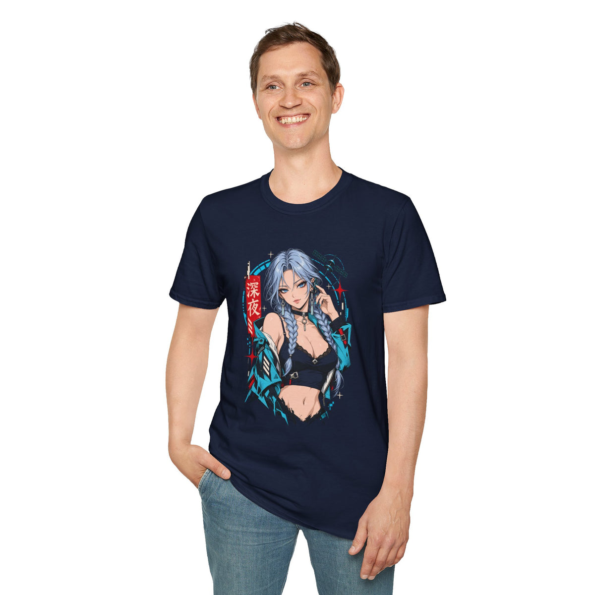 Ice | Sexy Anime Cyber Pin Up Girl Graphic T-Shirt