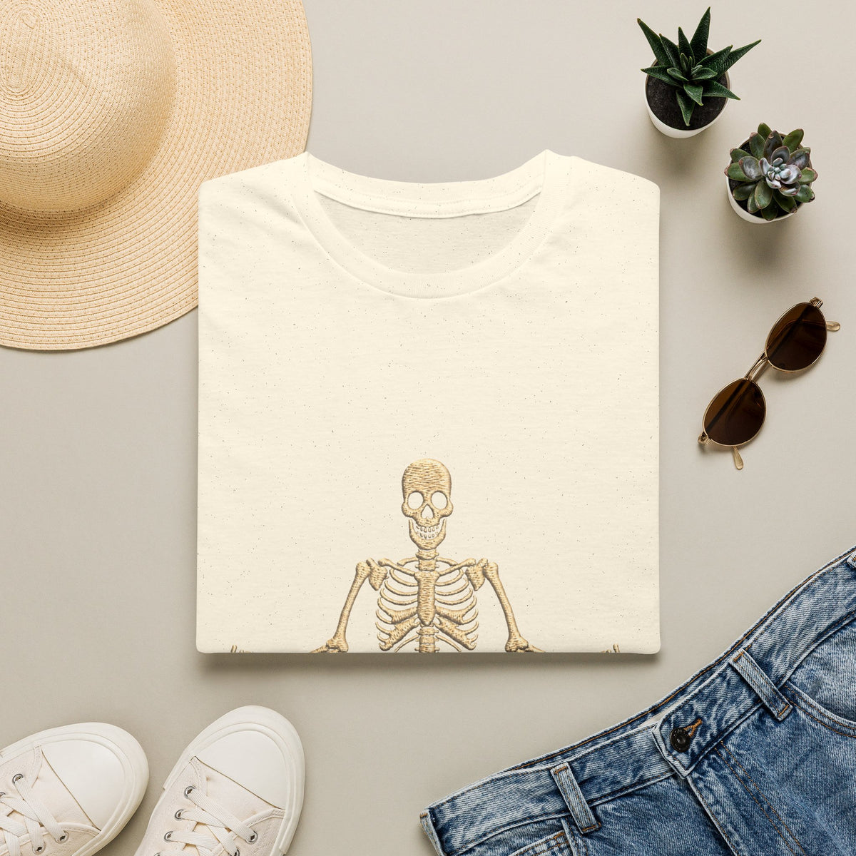 Skeleton Yoga T-Shirt - 'Don't Trip' Funny Skeleton GTA 6 Inspired