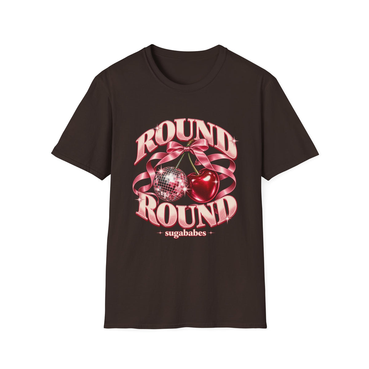 Round Round | Sugababes | Cherries and Disco Ball Graphic T Shirt
