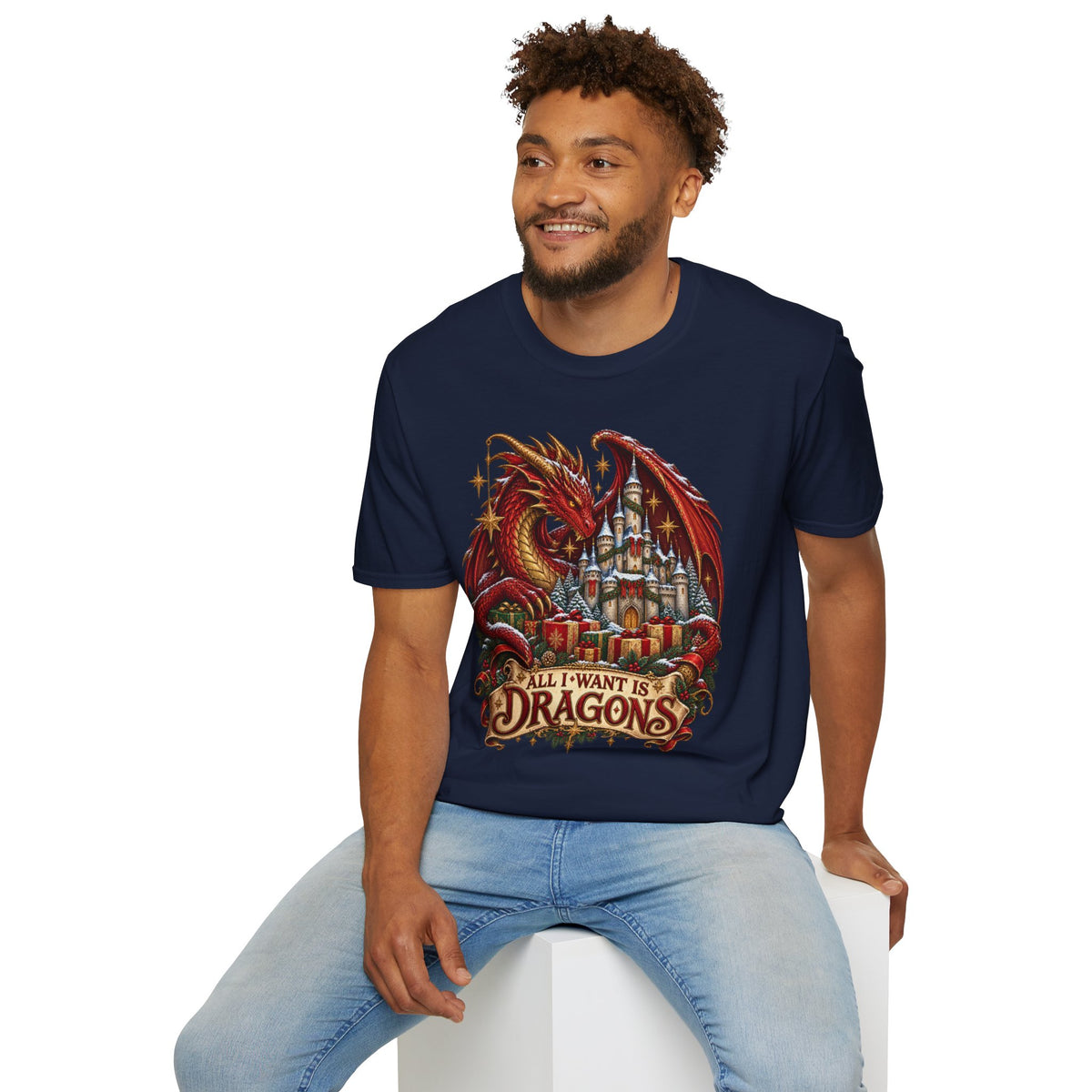 All I Want For Christmas | Dragon Castle T-Shirt