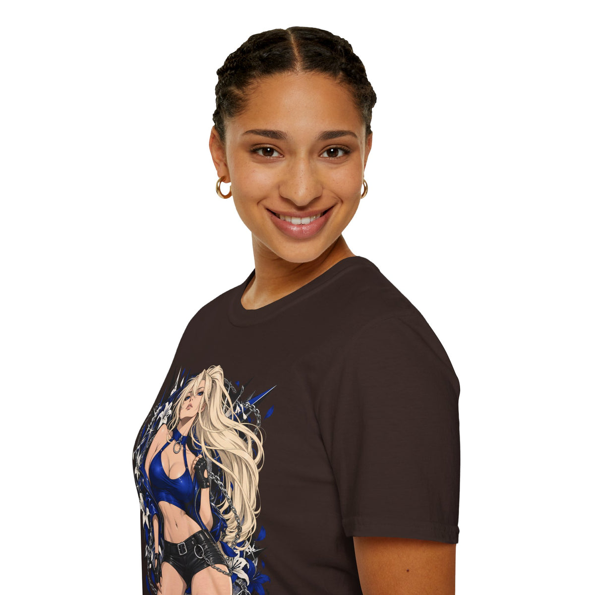 Electric Girl | Japanese Anime | Blonde Bombshell Pin Up Graphic Shirt