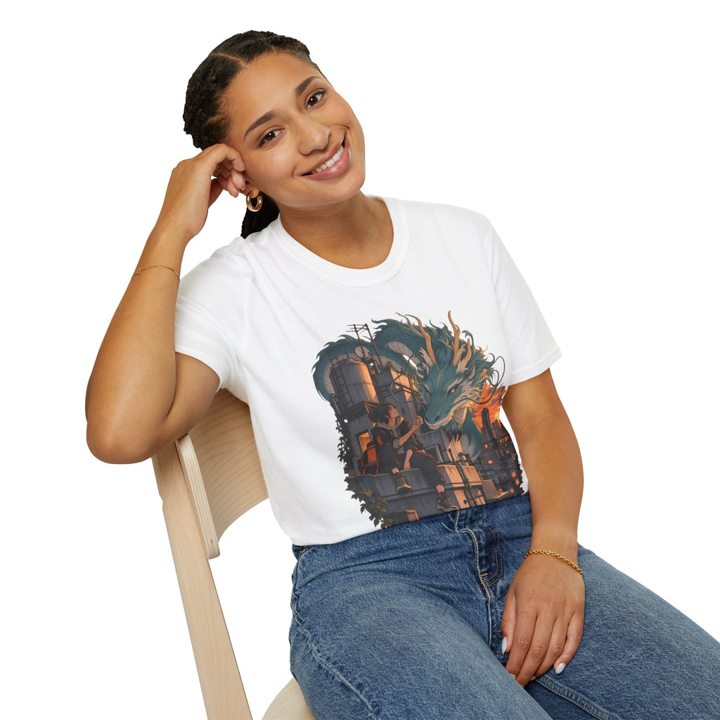 Serpent Cityscape | Urban Japanese Dragon T-Shirt