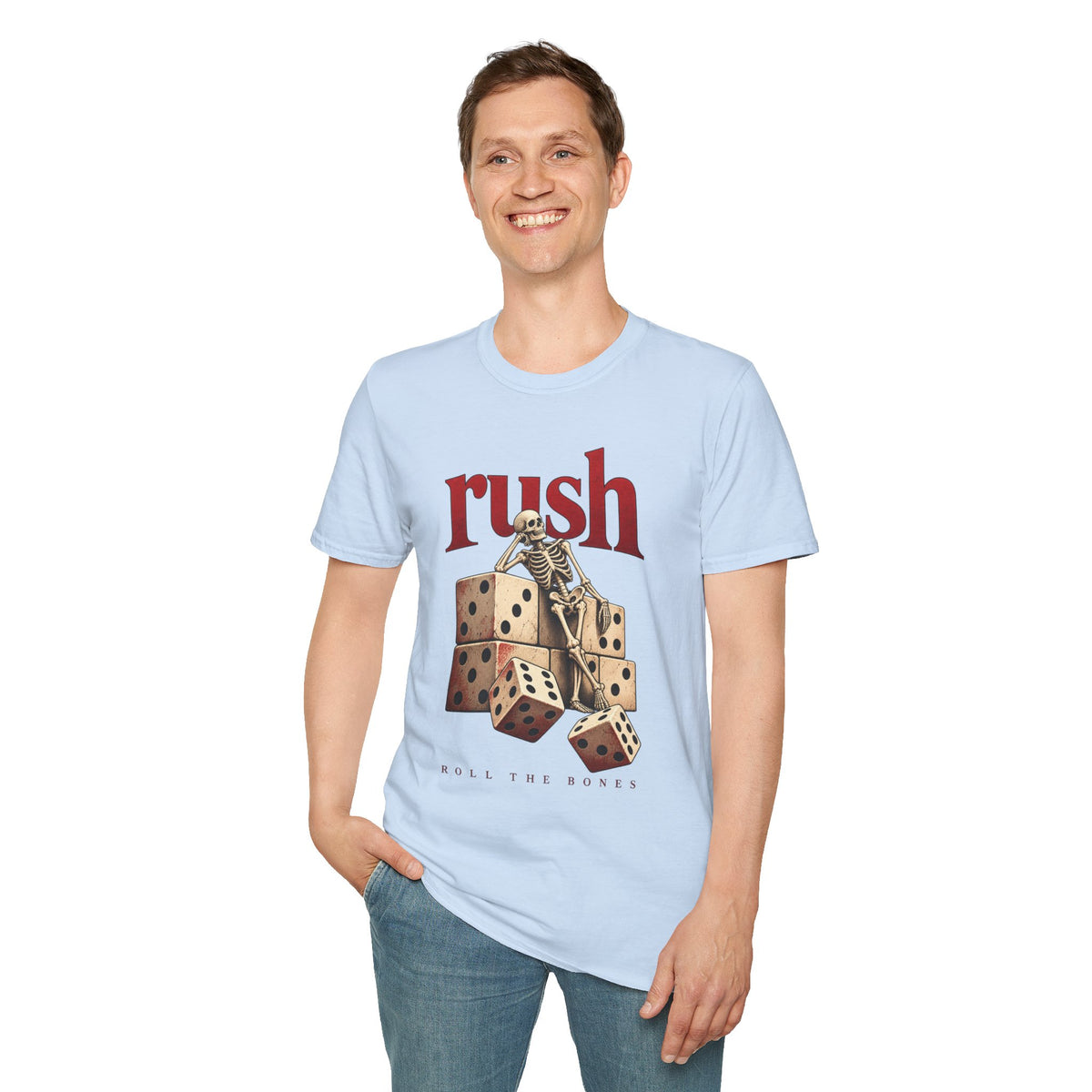Rush | Roll the Bones | Dice Skeleton Prog Band T-Shirt